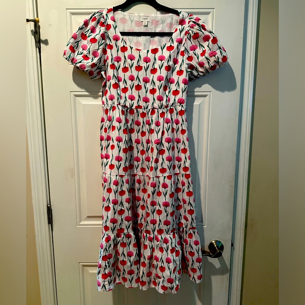 J. Crew Floral Maxi Dress - Red and Pink